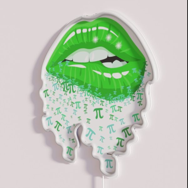 Pi Day Gift Pi Lips RGB Neon Sign
