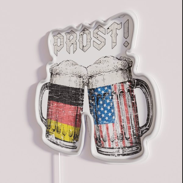 PROST I German American Beer Friendship RGB Neon Sign