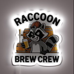 Raccoon Brew Crew RGB Neon Sign