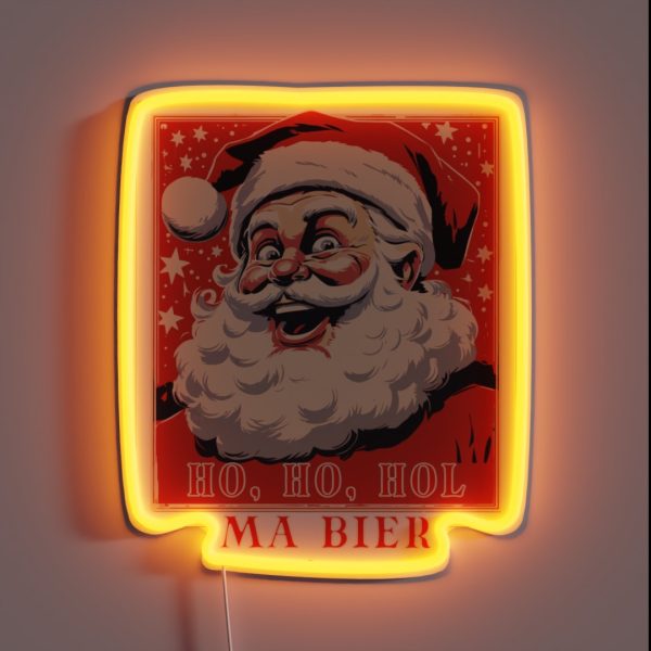 Santa Claus Is Thirsty RGB Neon Sign