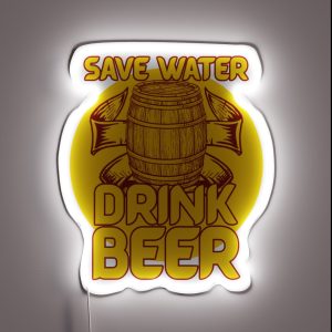 Save Water Drink Beer RGB Neon Sign
