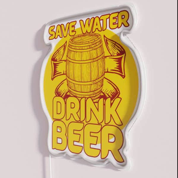 Save Water Drink Beer RGB Neon Sign