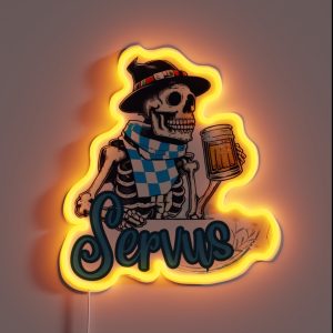 Skeleton Servus Beer Festival Bavaria RGB Neon Sign