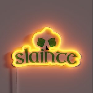 Slainte Green Beer St Patricks Day RGB Neon Sign