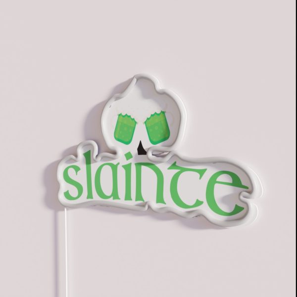 Slainte Green Beer St Patricks Day RGB Neon Sign