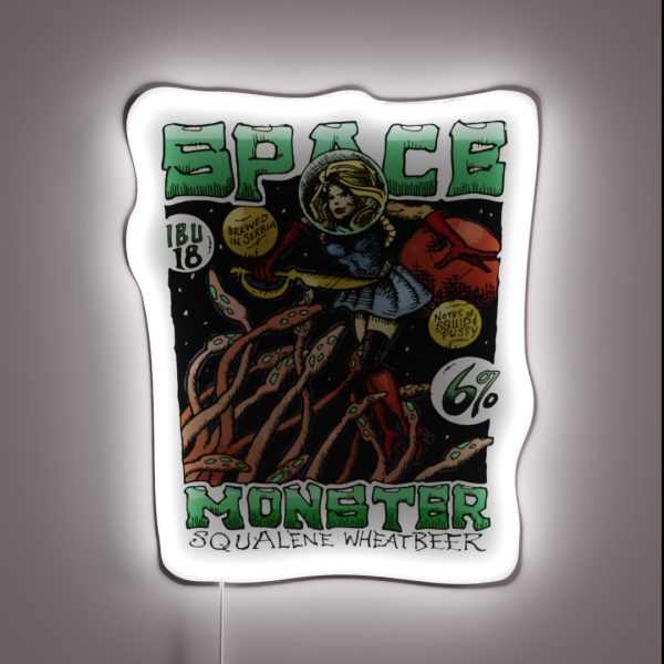 Space Monster Squalene Wheatbeer RGB Neon Sign