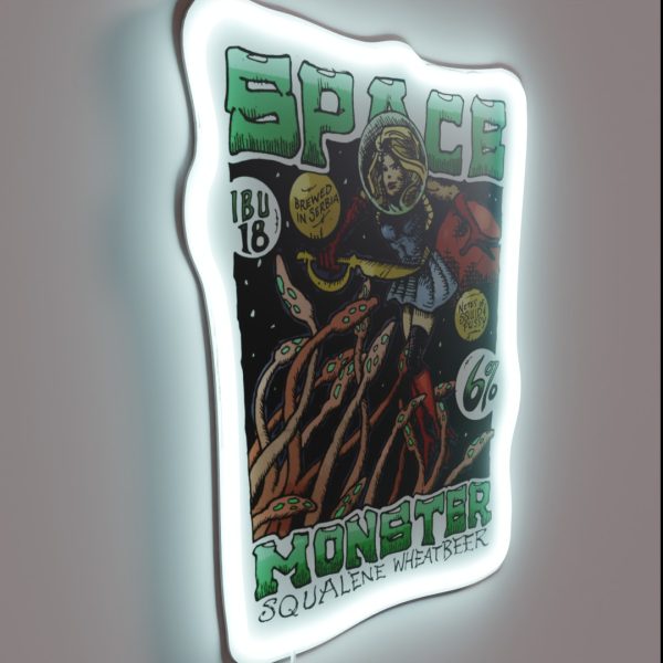 Space Monster Squalene Wheatbeer RGB Neon Sign