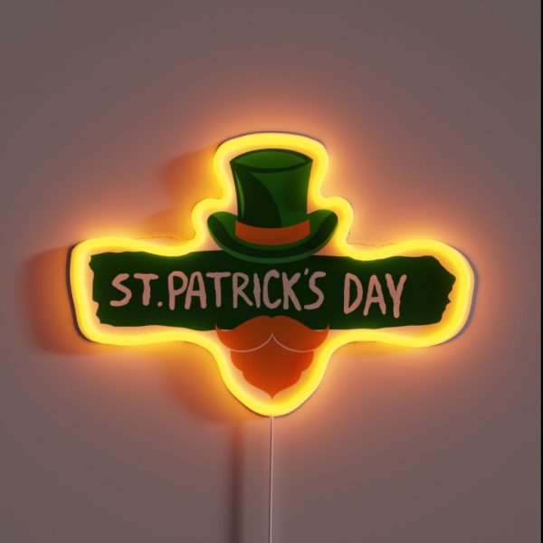 St Patrick S Day Beard Cap RGB Neon Sign
