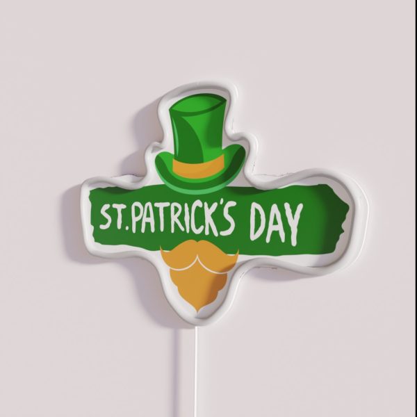 St Patrick S Day Beard Cap RGB Neon Sign