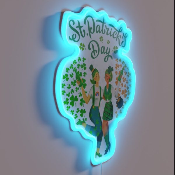 St Patrick S Day Lesbian Couple Celebration RGB Neon Sign