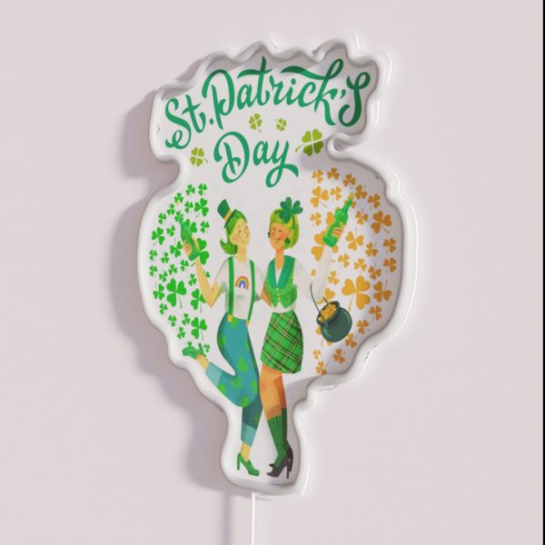 St Patrick S Day Lesbian Couple Celebration RGB Neon Sign