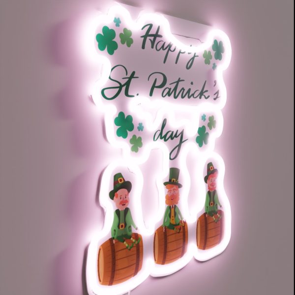 St Patrick S Day Triple Irish Barrel Rider RGB Neon Sign