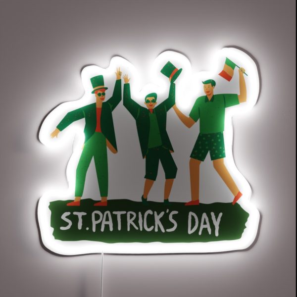 St Patrick S Day Triple Men S Fun RGB Neon Sign
