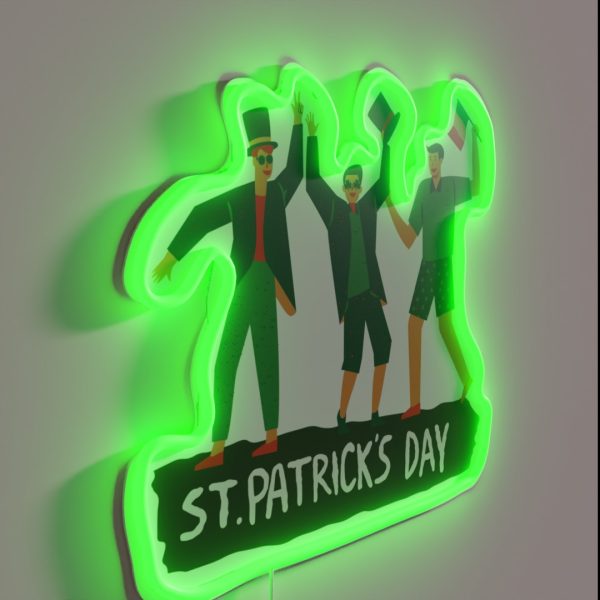 St Patrick S Day Triple Men S Fun RGB Neon Sign