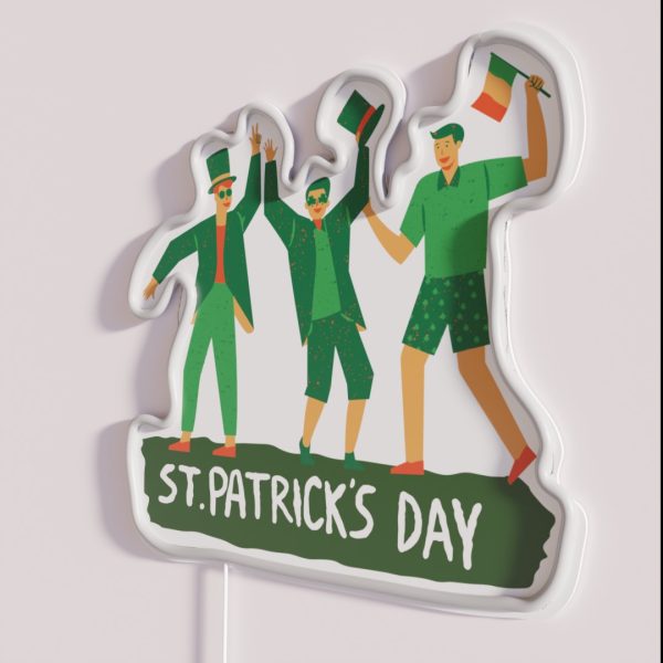 St Patrick S Day Triple Men S Fun RGB Neon Sign