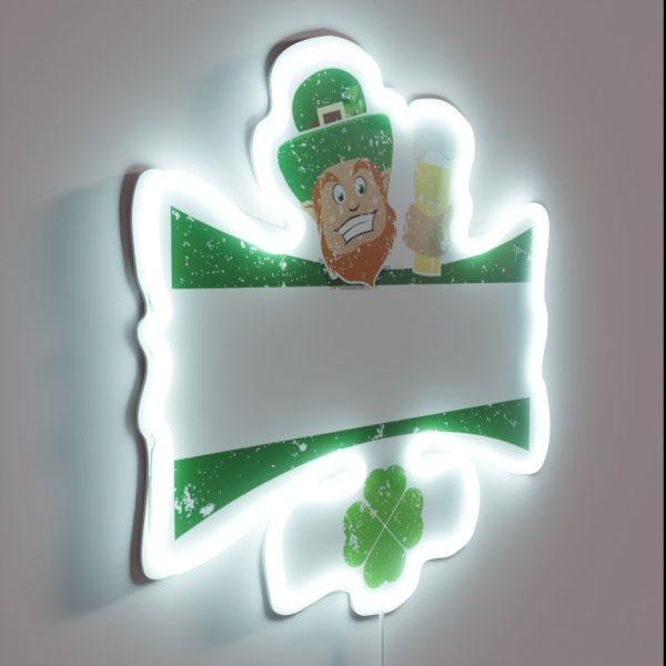St Pats Clothes Michigan St Patrics Day Funny RGB Neon Sign