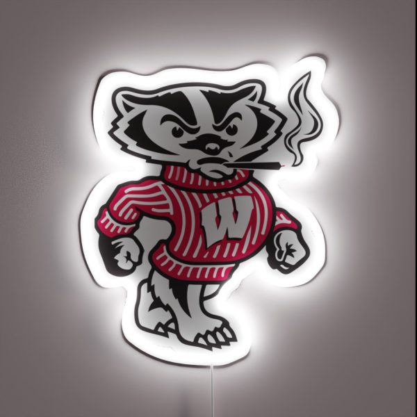 Stoned Bucky Badger RGB Neon Sign