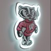 Wisconsin pride neon light decor featuring beloved Buckeyes mascot Bucky