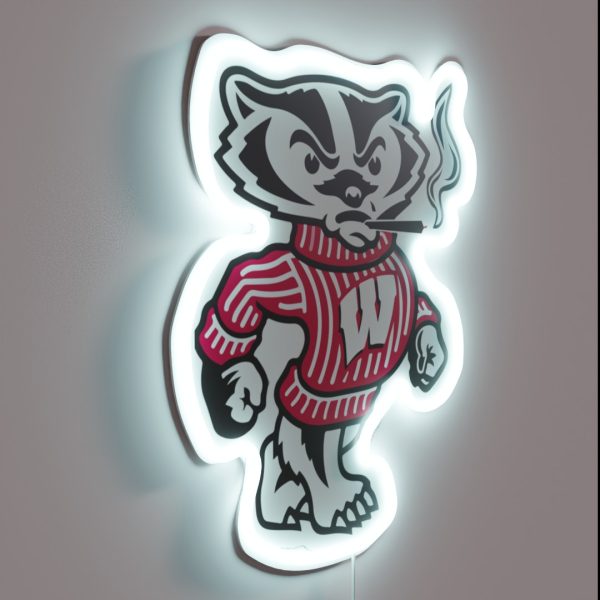 Stoned Bucky Badger RGB Neon Sign