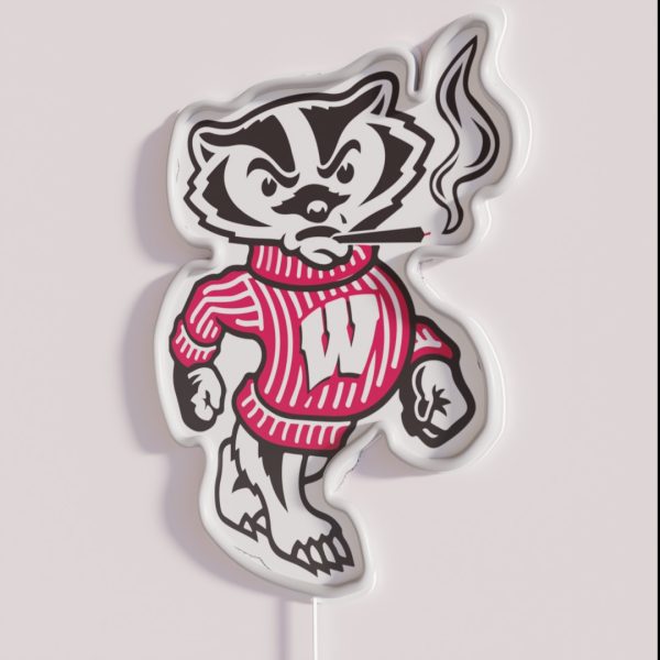 Stoned Bucky Badger RGB Neon Sign