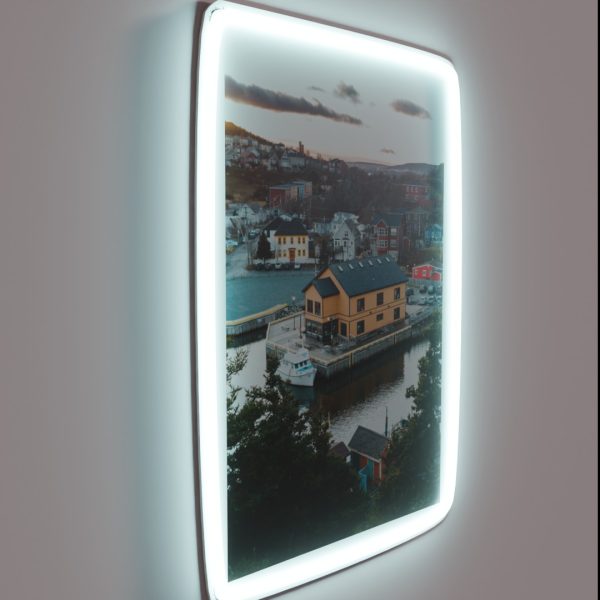 Sunset Over Yellow Building In Quid Vidi St RGB Neon Sign