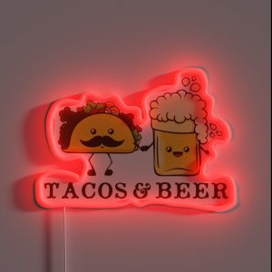 Tacos And Beer RGB Neon Sign