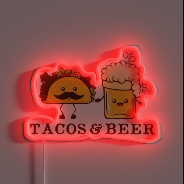 Tacos And Beer RGB Neon Sign