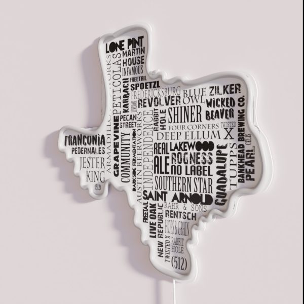 Texas Beer Lovers Merch Black RGB Neon Sign