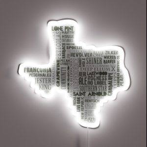 Texas Beer Lovers Merch Dark Brown RGB Neon Sign
