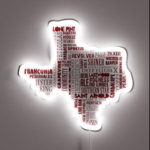 Texas Beer Lovers Merch Red For Oktoberfest RGB Neon Sign