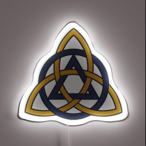 The AA Triquetra Muted RGB Neon Sign