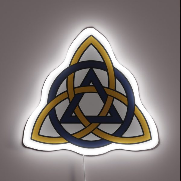 The AA Triquetra Muted RGB Neon Sign