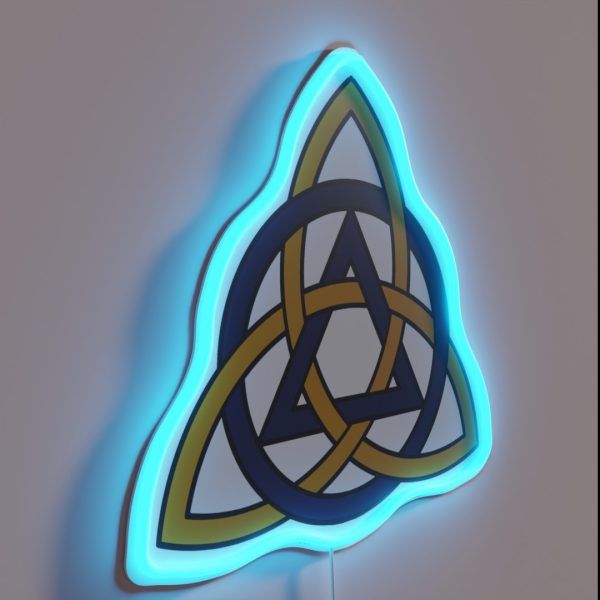 The AA Triquetra Muted RGB Neon Sign
