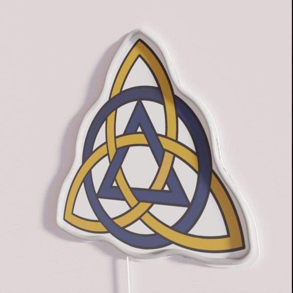 The AA Triquetra Muted RGB Neon Sign