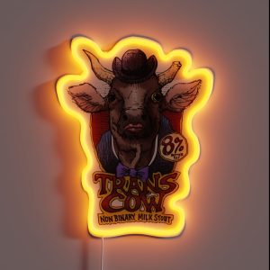 Trans Cow RGB Neon Sign