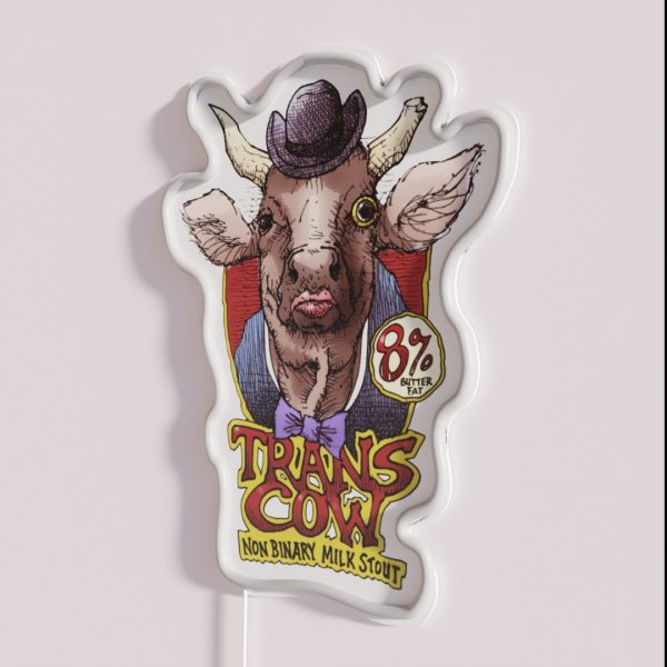 Trans Cow RGB Neon Sign