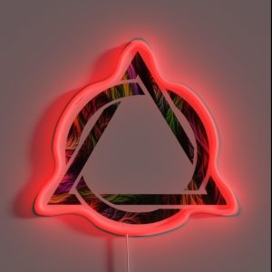 Triangle Inside Circle Alcoholics Anonymous Symbol Wild Metal RGB Neon Sign