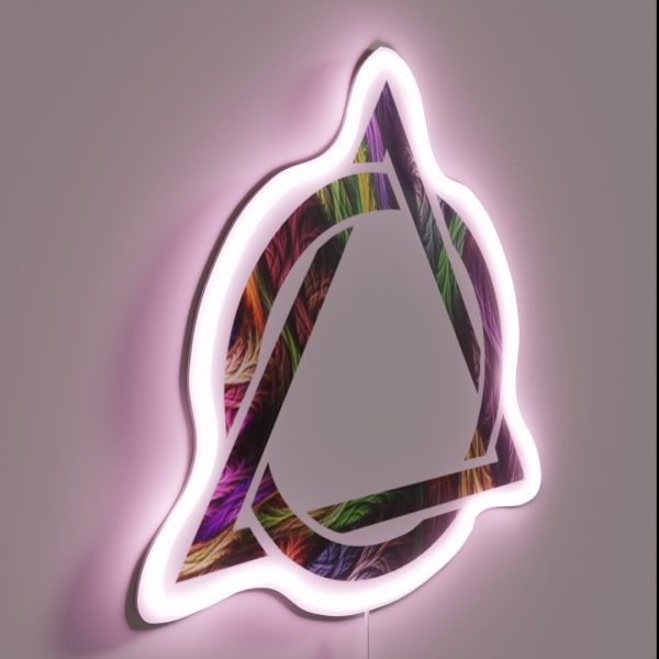 Triangle Inside Circle Alcoholics Anonymous Symbol Wild RGB Neon Sign