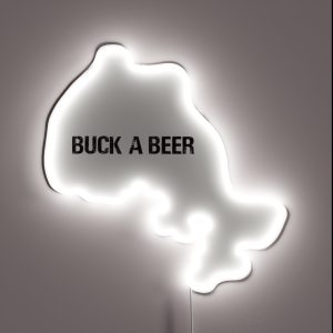 Vintage Buck A Beer Ontartio Canada Map Funny Beer RGB Neon Sign