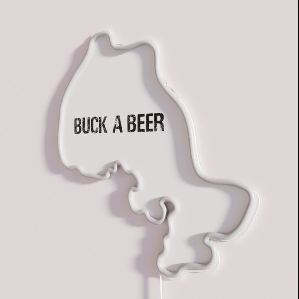 Vintage Buck A Beer Ontartio Canada Map Funny Beer RGB Neon Sign