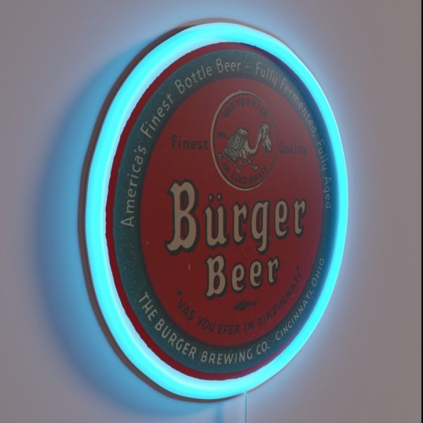 Vintage Burger Beer The Burger Brewing Company RGB Neon Sign