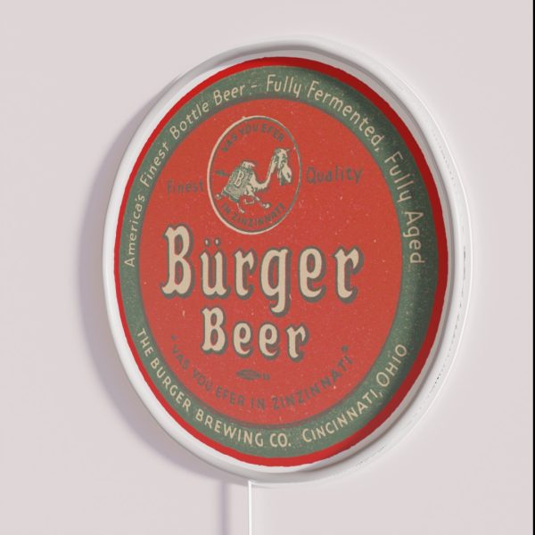 Vintage Burger Beer The Burger Brewing Company RGB Neon Sign