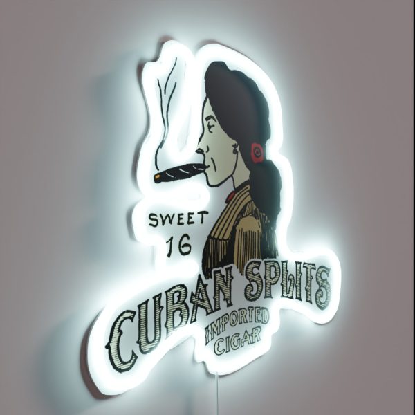 Vintage Cuban Cigar Remix RGB Neon Sign