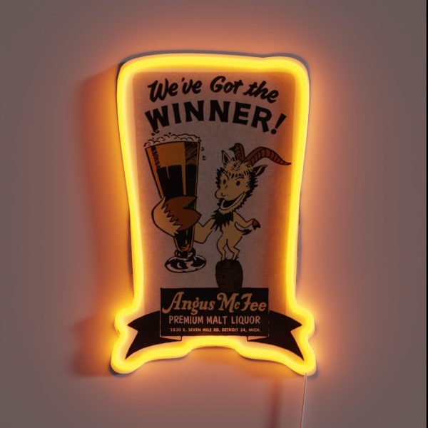 Vintage Detroit Malt Liquor RGB Neon Sign