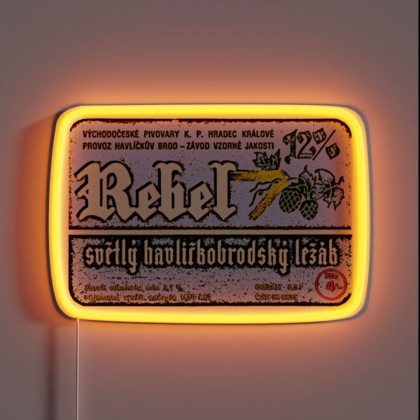 Vintage Imported Craft Beer Label RGB Neon Sign