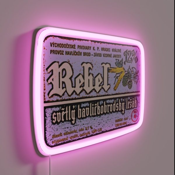 Vintage Imported Craft Beer Label RGB Neon Sign