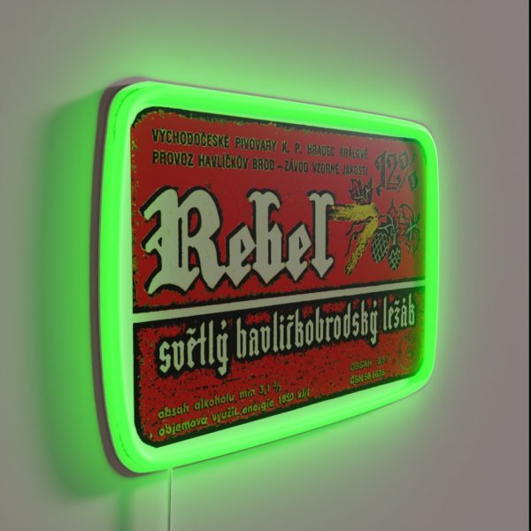 Vintage Imported Craft Beer Label RGB Neon Sign