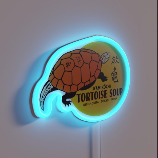 Vintage Japanese Tortoise Soup RGB Neon Sign