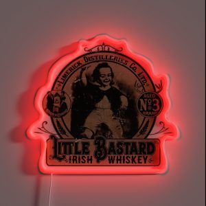 Vintage Little Bastard Irish Whiskey RGB Neon Sign