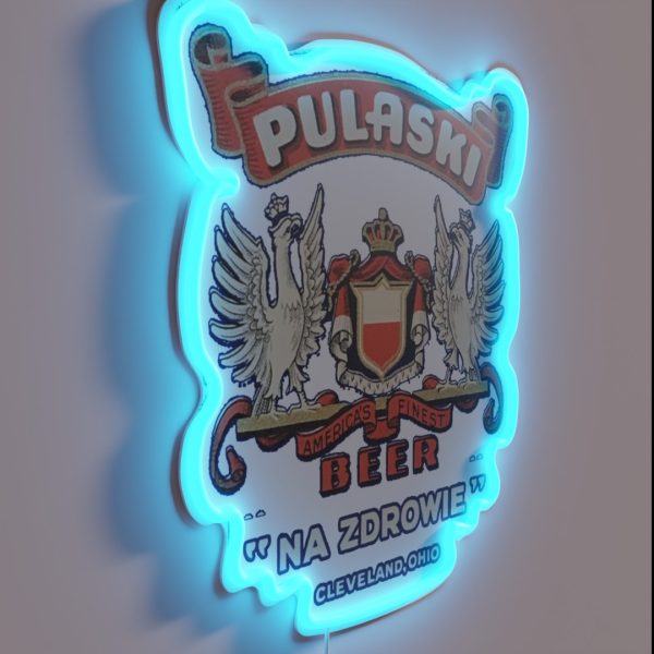Vintage Pulaski Beer Cleveland Sandusky Brewing RGB Neon Sign